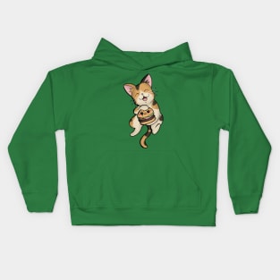 Stray Kitties Burger Cat Kids Hoodie